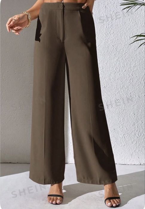 Pantaloni de birou, superbi, eleganți, largi, Petite M, kaki