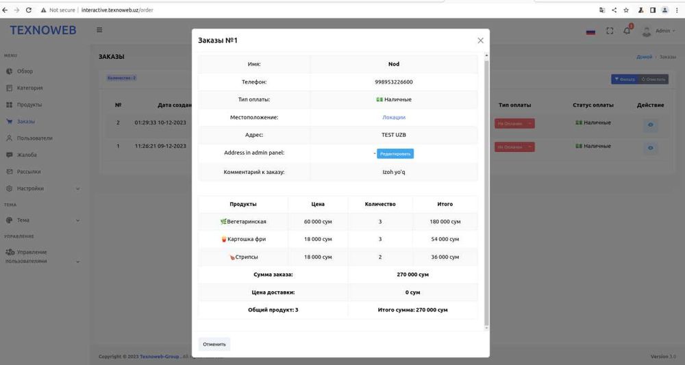 Web sayt hamda Telegram bot yaratib beramiz