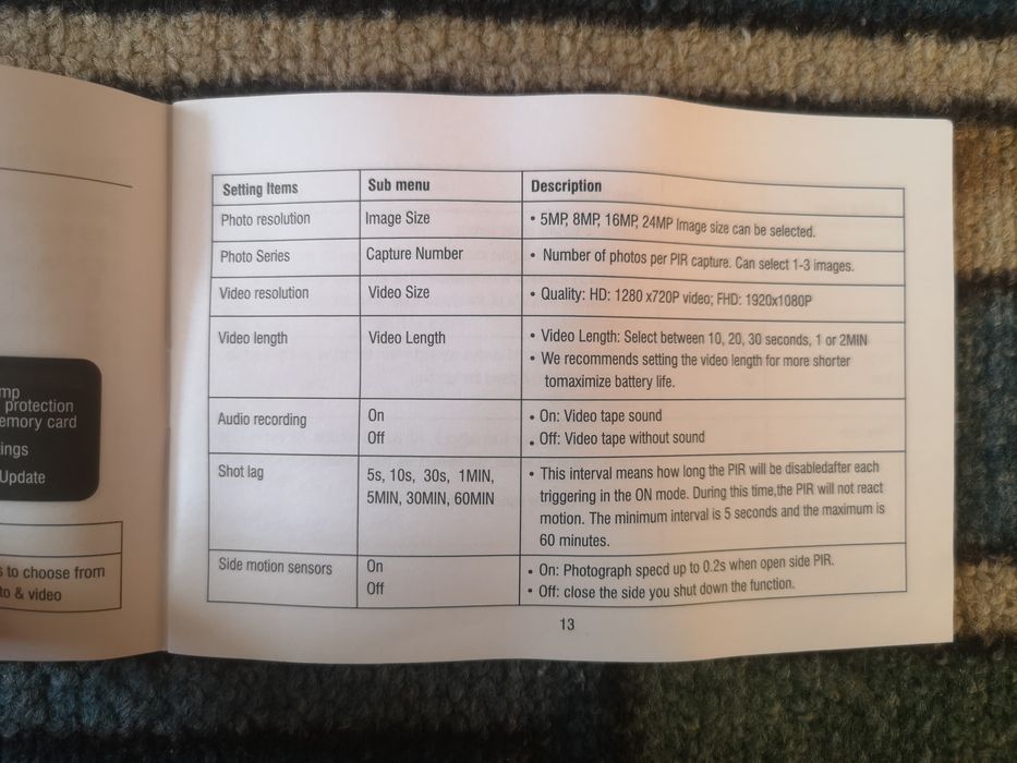 Ловни камери WOSODA G300