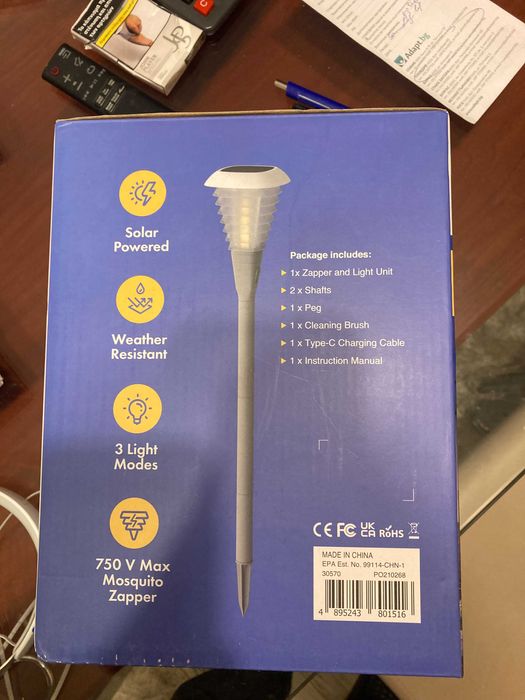 Kane Lono Соларна лампа против комари, LED