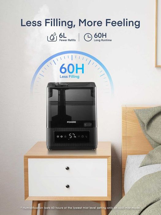 Umidificator de aer cu ultrasunete, capacitate 6L - ultima bucata