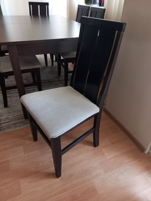 Маса със шест стола - венге