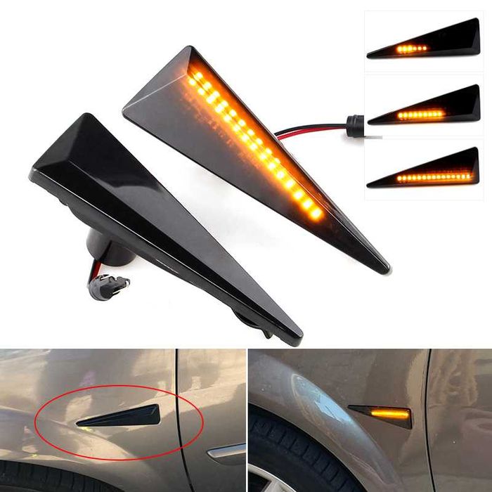 Set 2 Lampi Semnalizare aripa LED Dinamice pentru Renault Megane / Espace / Scenic / Grand Scenic