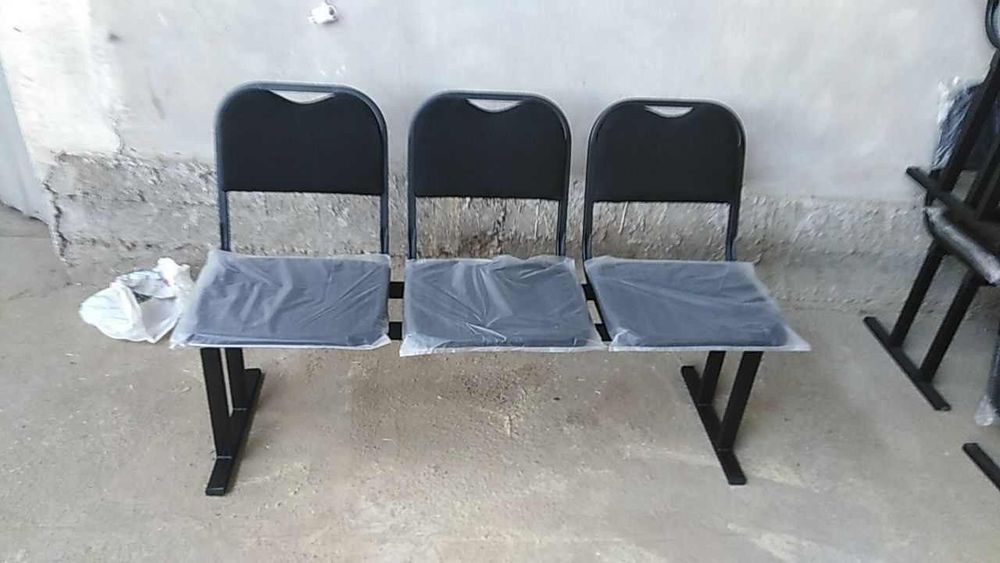 Офисный скамейка 3 местный для ожидания зала