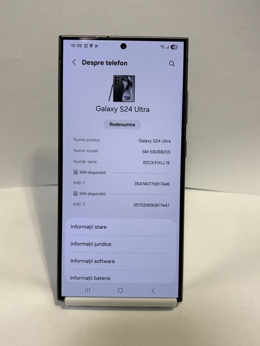 MDM vinde: Samsung S24 Ultra 256GB Titanium Black.