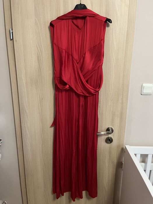 Рокля Zara червен сатен