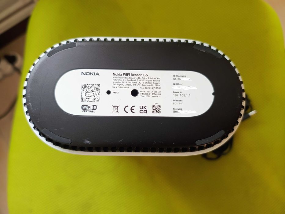 router Nokia WiFi Beacon G6 - WiFi 6 Mesh 2.5Gbps WAN si LAN