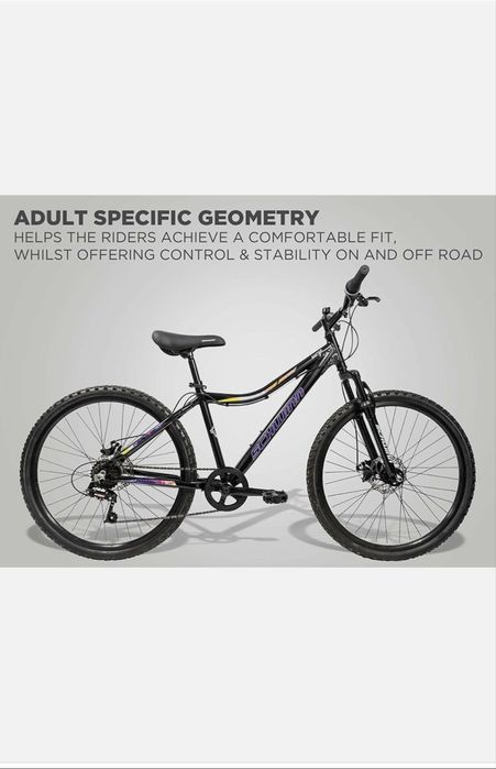 Bicicletă mountain bike pentru adulti Schwinn Surge, roți de 26 de inchi, cadru din aliaj de 17 inchi, unisex, 7 viteze, frâne pe disc, noua