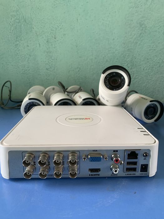 Видеоналюдение (регистратор+5видокамер)