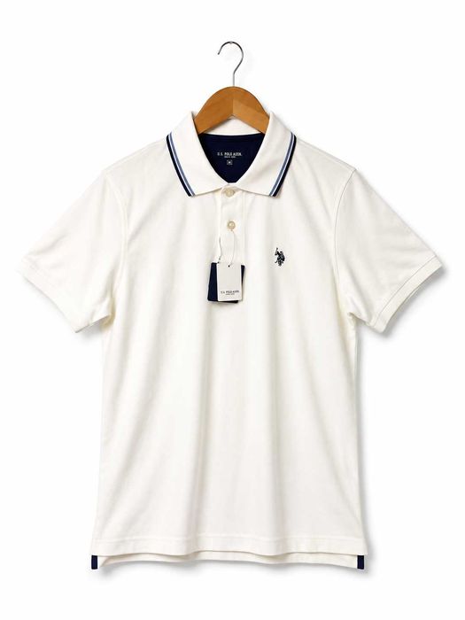 Белое поло U.S. Polo Assn