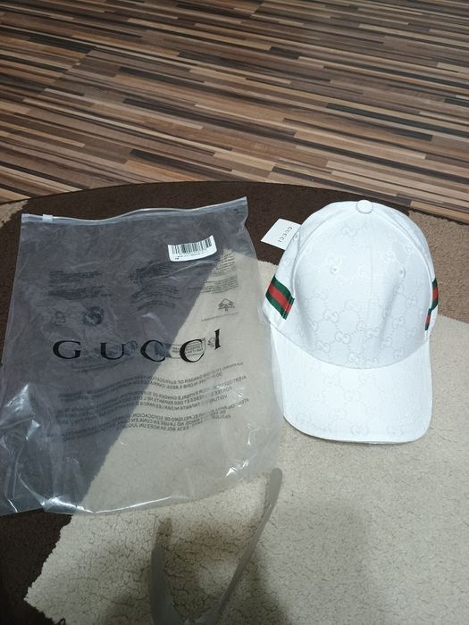 Șapcă Gucci Monogram - Albă (Nouă)