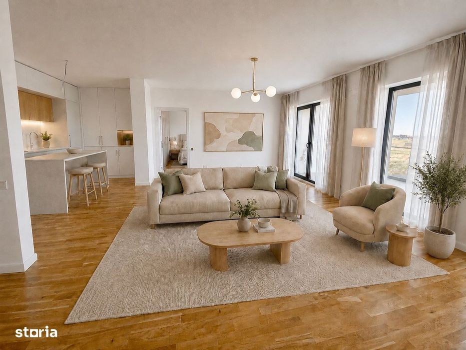 Apartament cu dormitor matrimonial, terasa logie 12 mp, bloc Boutique