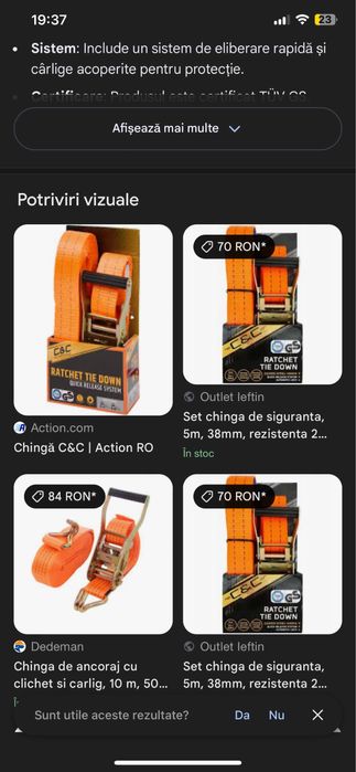 Set 2 bucati chinga cu clighet