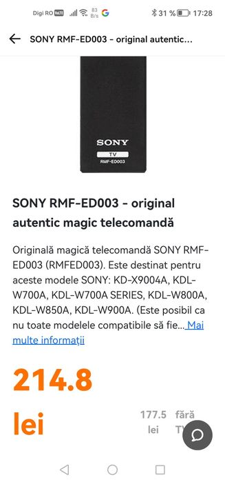 Telecomenzi SONY