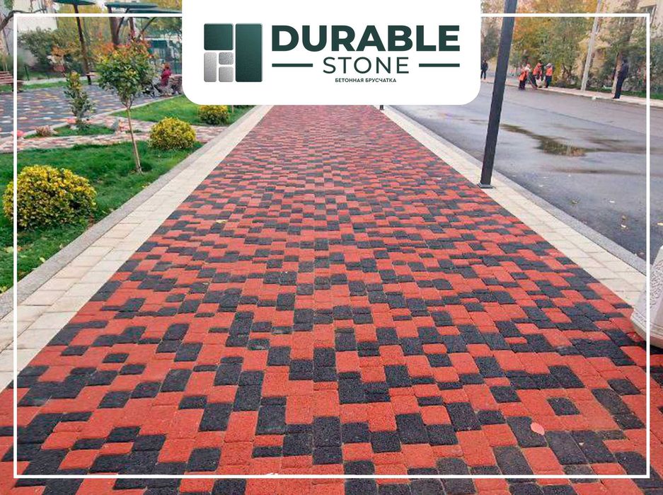 Брусчатка разных цветов и размеров. Тротуарная плитка. Пресс Брусчатка