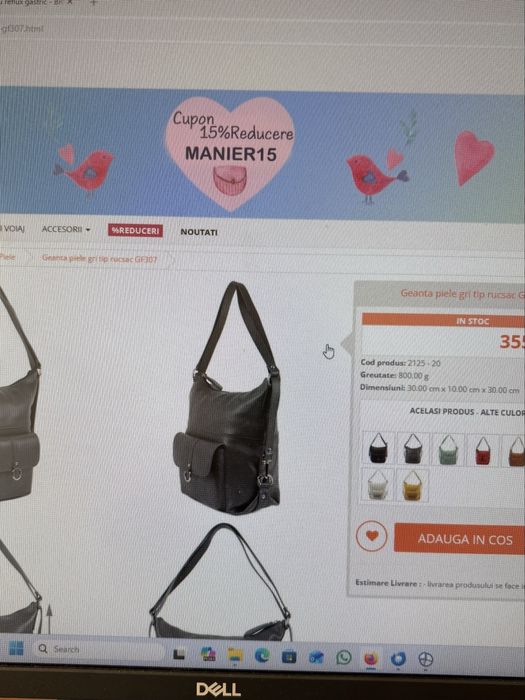 Poseta/ rucsac din piele naturala