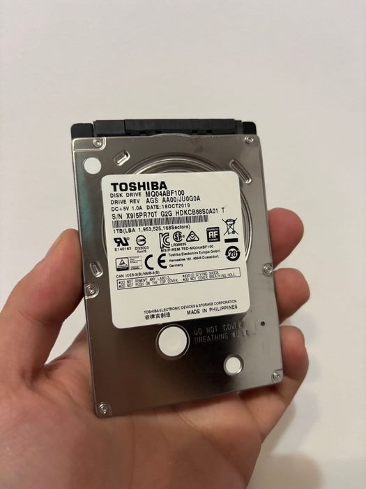 Hard Disk Laptop Toshiba 1TB , 2.5” MQ04ABF100 1TB SATA 3 Health 100%