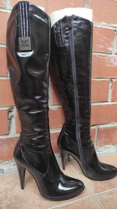 Сапоги  демисезонные, лаковые размер 37