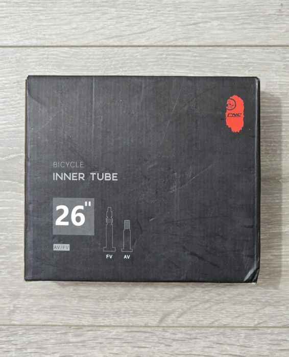 Set 2 camere bicicletă CNC MTB 26” + kit montaj – valvă Presta FV48