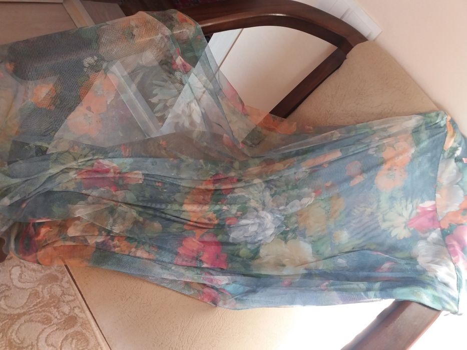 Юбка в пол 3Д  44-46разм гламурная!