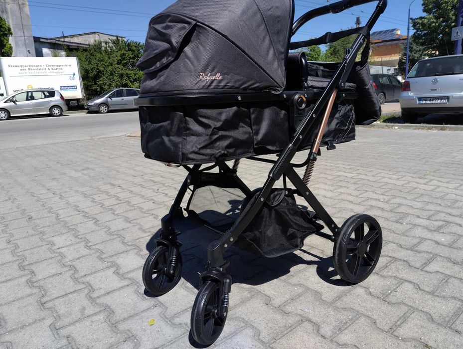 MONI Комбинирана детска количка RAFAELLO черен