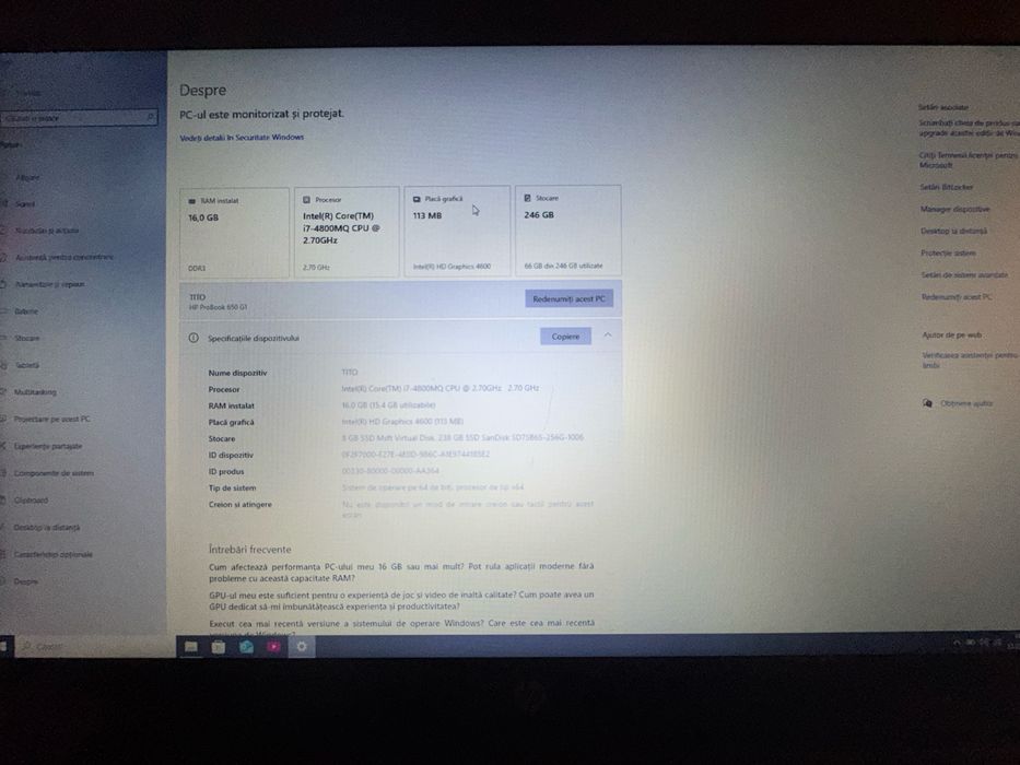 Laptopuri hp procesoare I5-I7