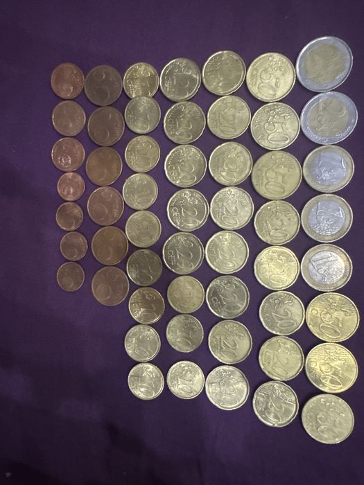 15,20 Евро монетами обмен/продажа