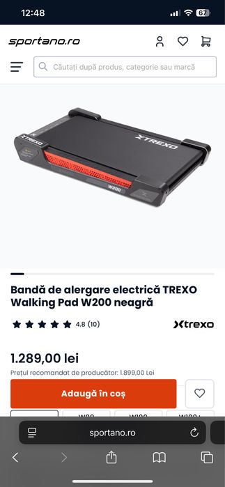 Bandă walking pad TREXO