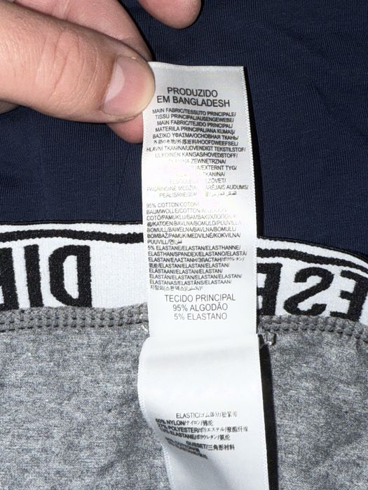 Diesel set 3 boxeri lungi negru-bleumarin-gri marimea S noi originali