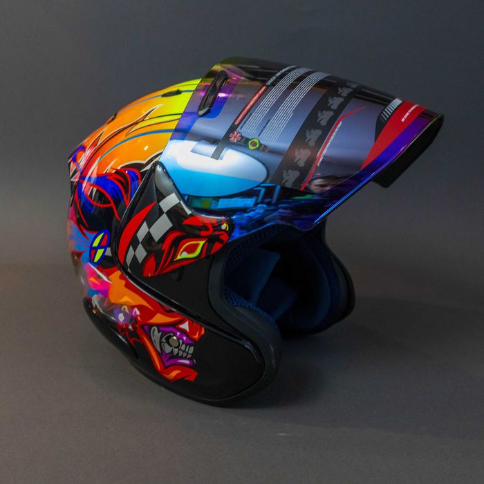 Каска за мотор скутер , чопър и други ( Размер L 59-60 )