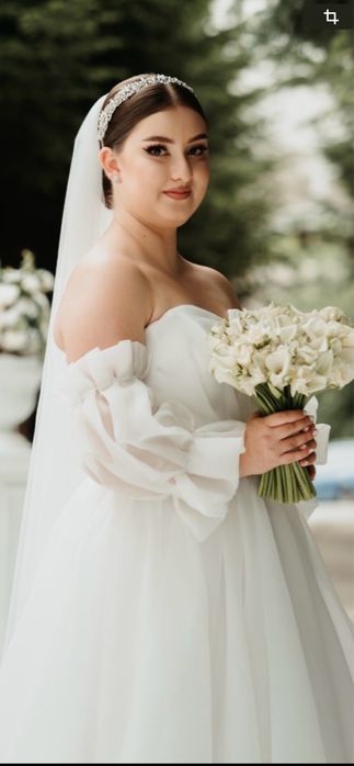 Rochie de mireasă croită