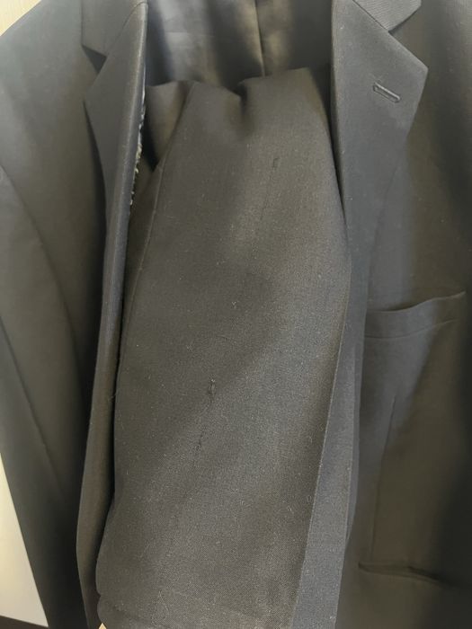 Черный пиджак с брюками рр50