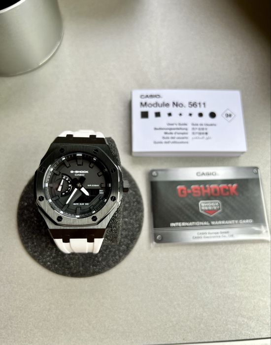 Casioak / Casio G-Shock GA-2100 Mod Black-White