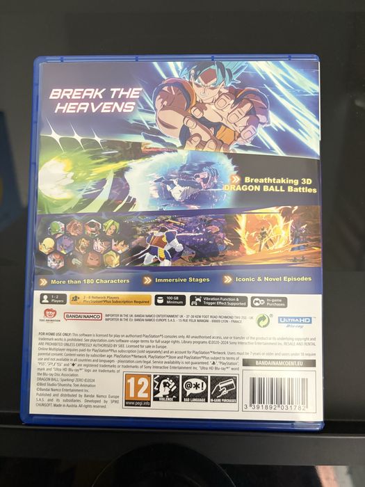 Dragon Ball Sparking Zero ps 5