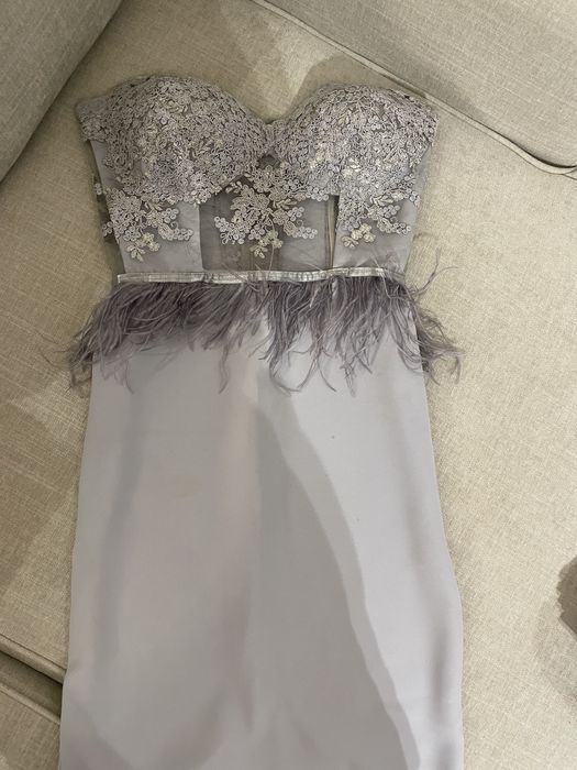 Rochie dantela si pena Ana Radu, Cristallini, Marquise, Nissa