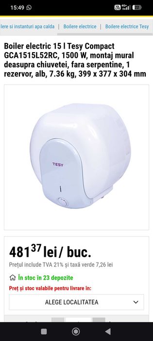 Boiler electric Tesy