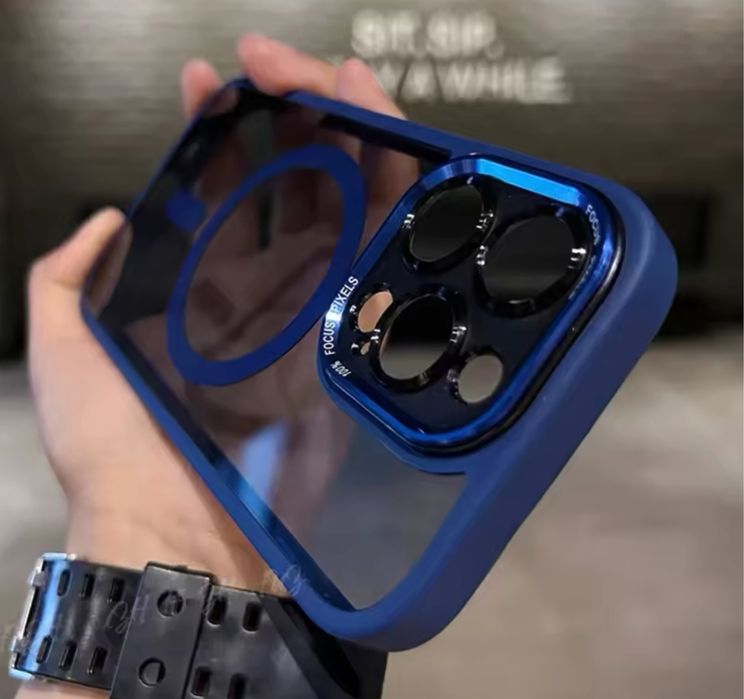 Iphone 14/15/16 PRO MAX PLUS - Husa PC Magsafe Spate Fumuriu