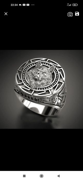 Мужская печатка,с камнем