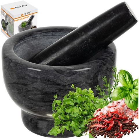 Mojar de Bucatarie Marmura 2 kg, Condimente si Ierburi, Culoare Gri