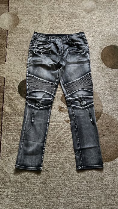 Blugi skinny Balmain Biker - gri - 36