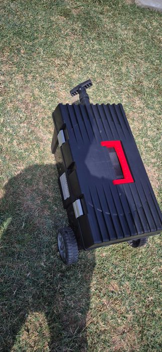 Lada cu roti cutie scule troler maner aluminu retractabil