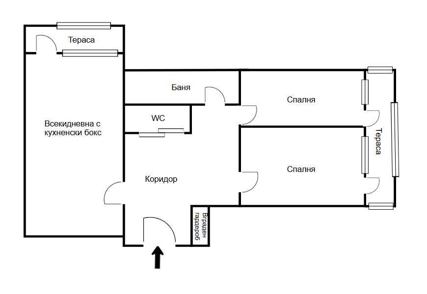 Тристаен апартамент в кв. Колю Фичето