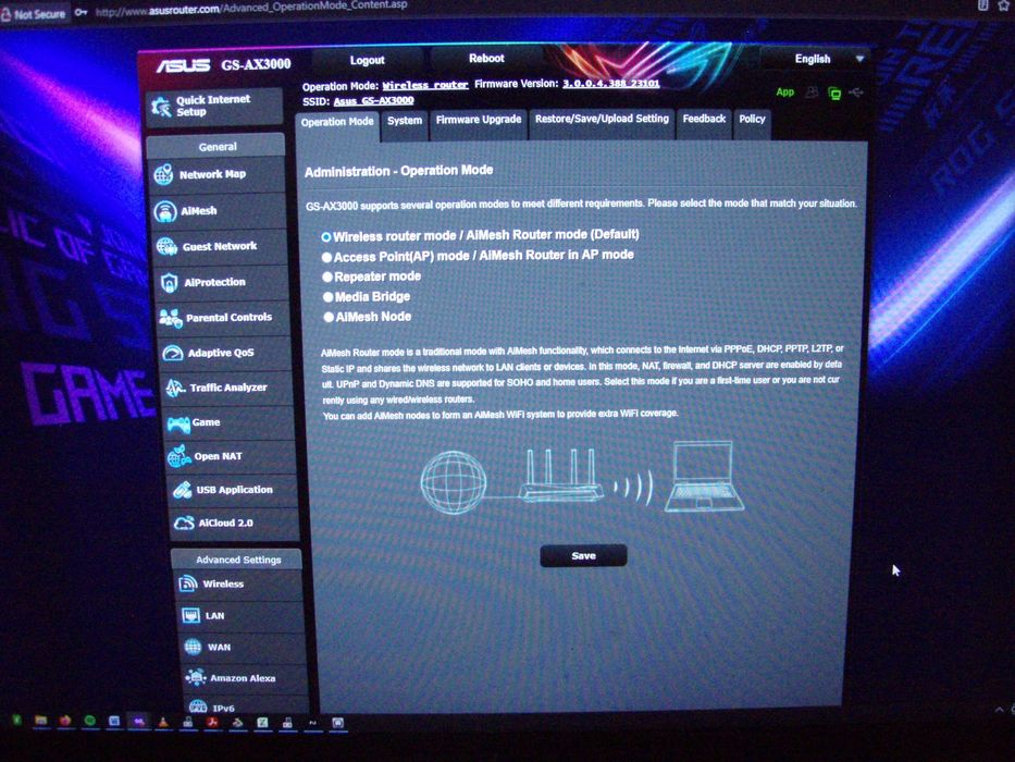 Router gaming Asus ROG STRIX RT-AX3000 dual band