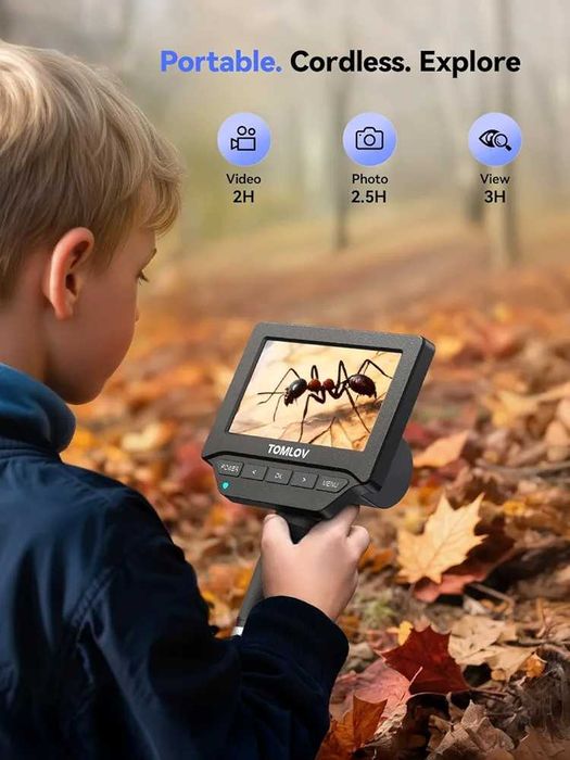 Чисто нов Дигитален Мониторен Микроскоп TOMLOV DM4W 4.3 Инча 2 в 1 ...