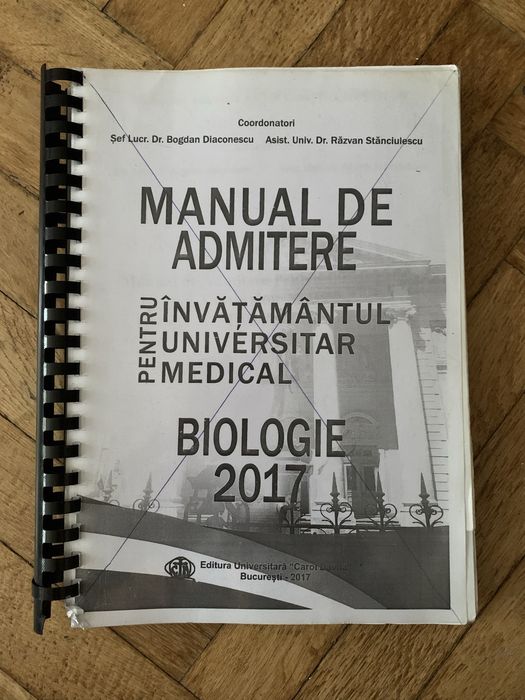 Carti de grile admitere medicina chimie/biologie