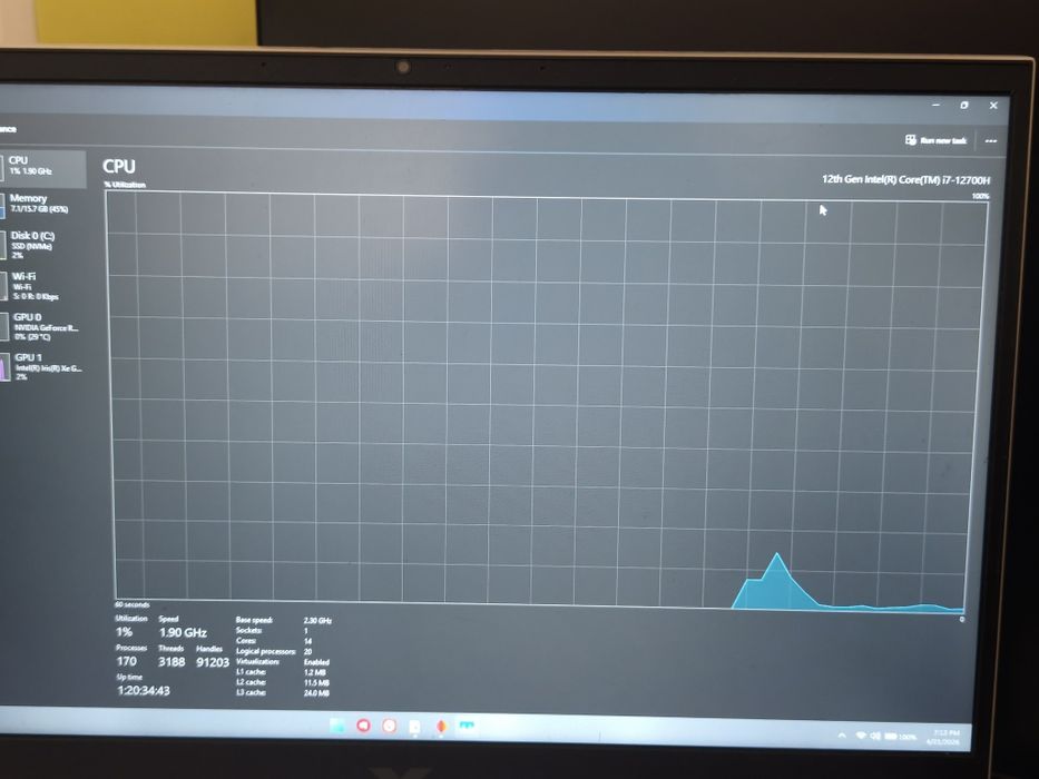 Laptop rtx 3060 i7 12700h victus 16"