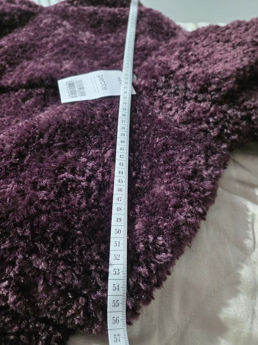 Berry Red - Haină Teddy cu blană sintetică