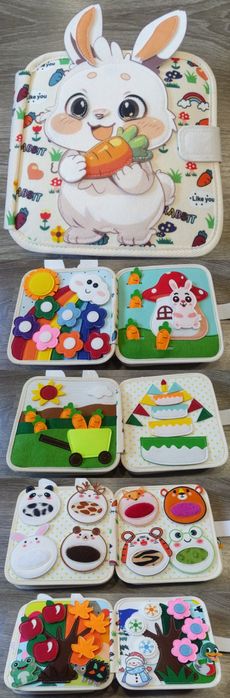 Нови Монтесори тихи книжки от филц / Busy books