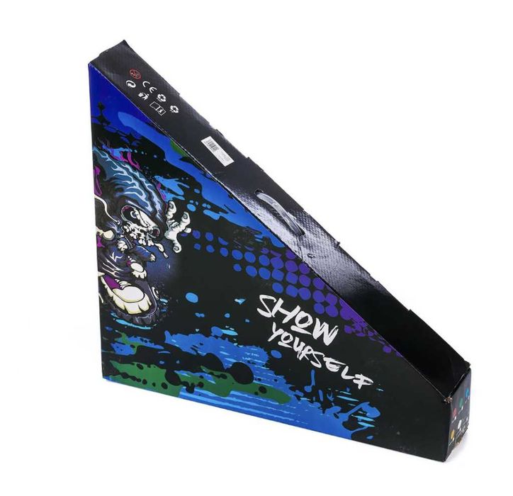 Усилена тротинетка за трикове с метална спирачка и гумени ръкохватки