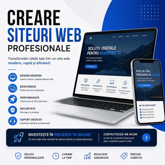 Creare siteuri de prezentare profesionale campanii Google Ads Creare  Magazin online Promovare siteuri